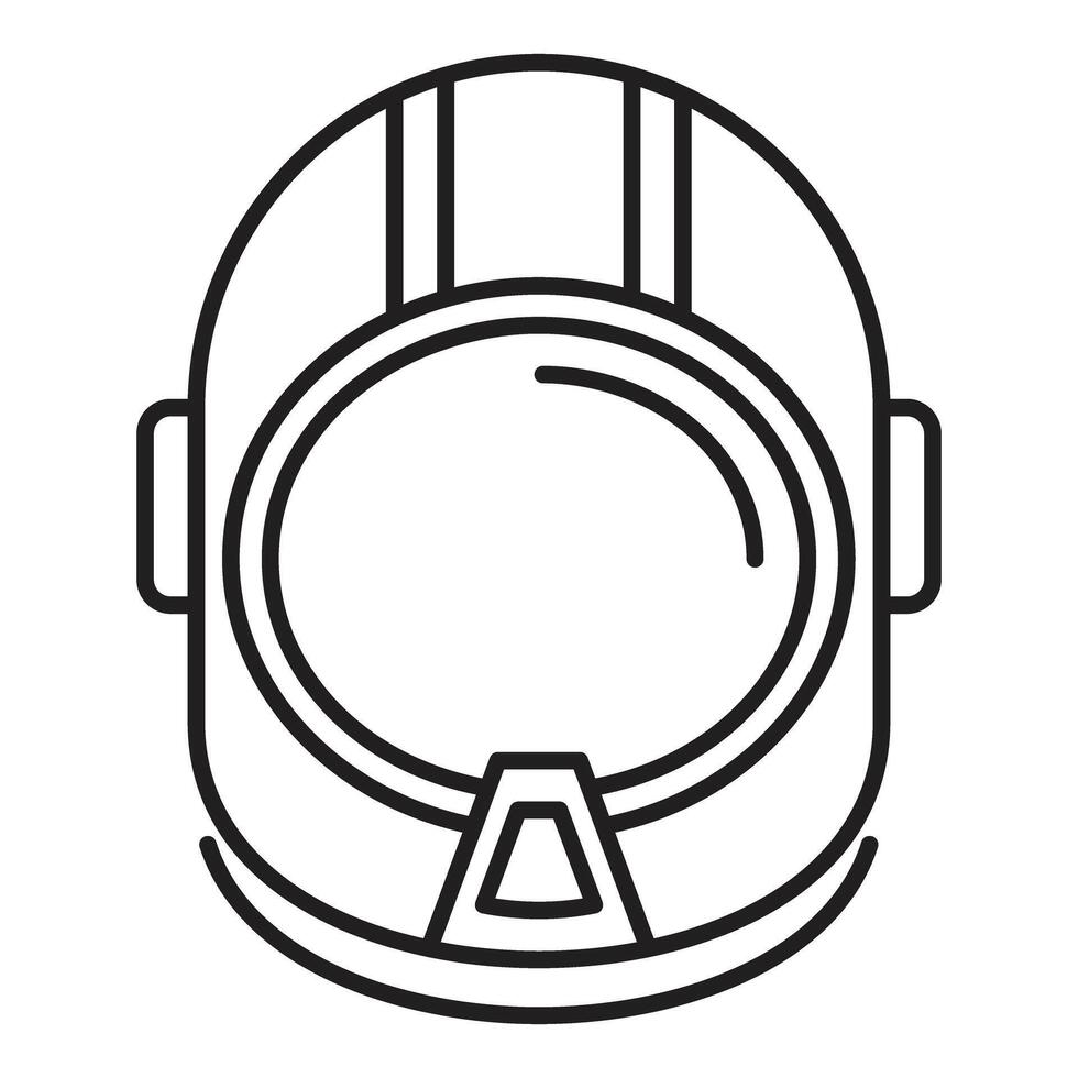 Cosmonaut helmet protecting astronaut during space exploration mission vector