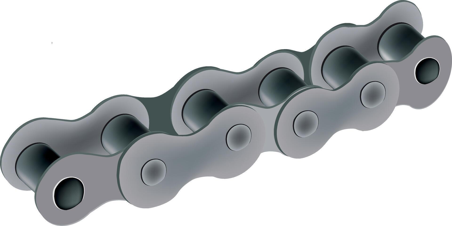 A chain is shown on a white background vector