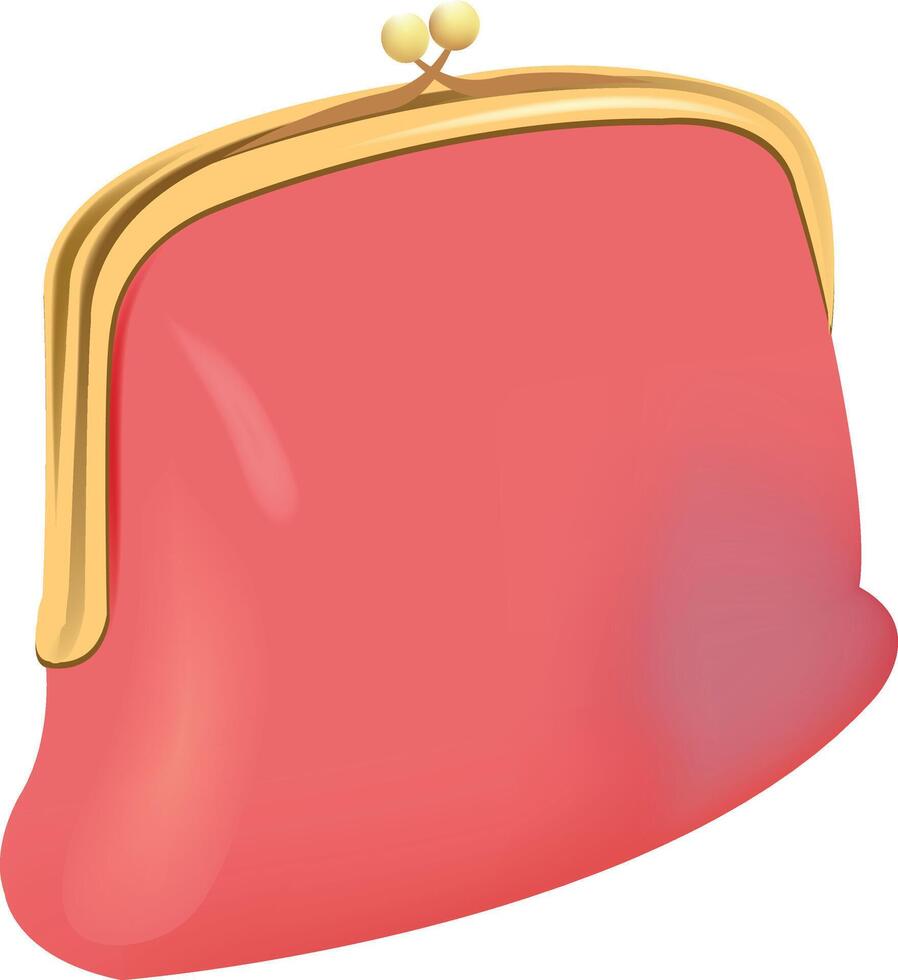 Pink purse clip art vector