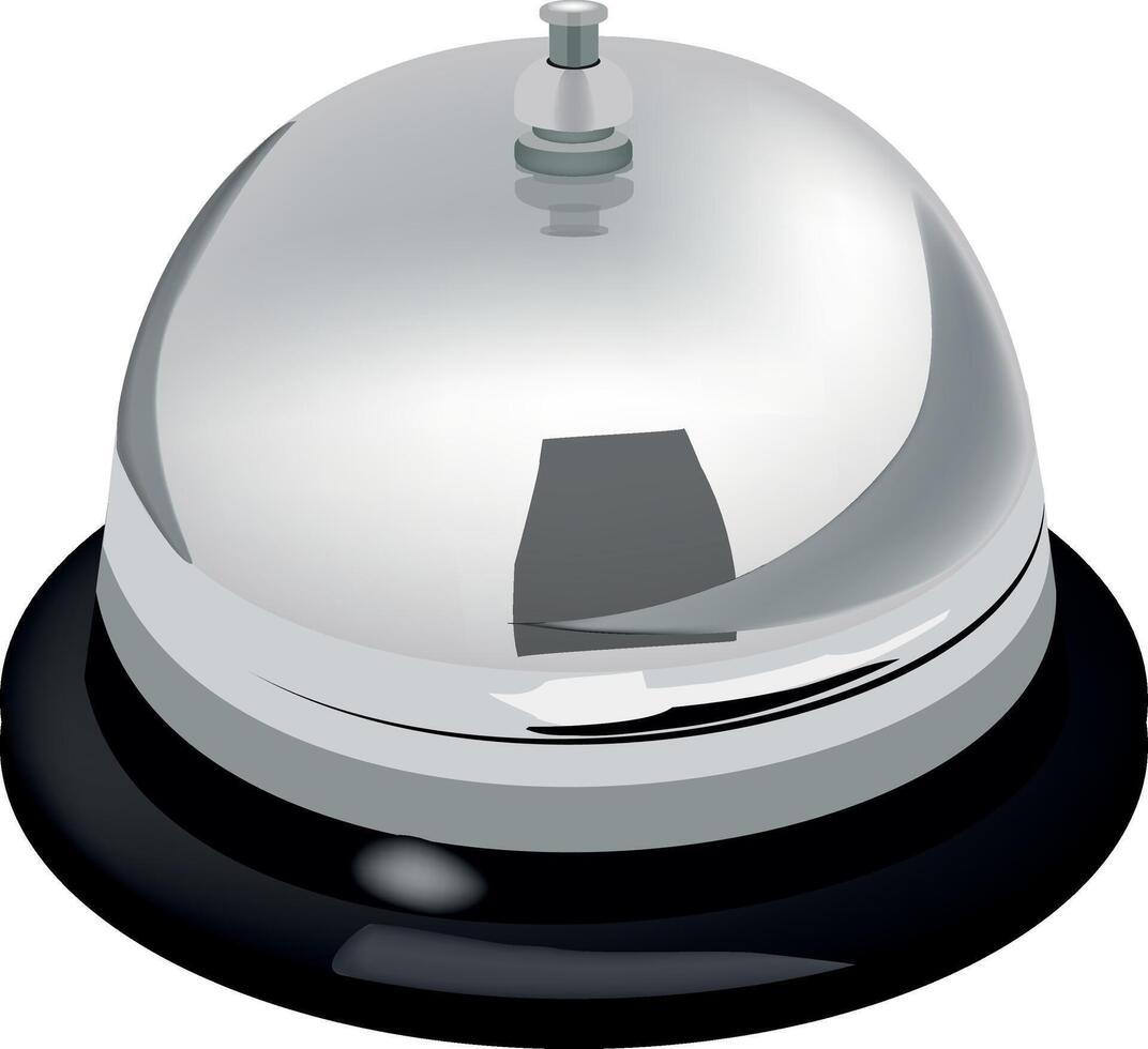 A silver bell on a white background vector