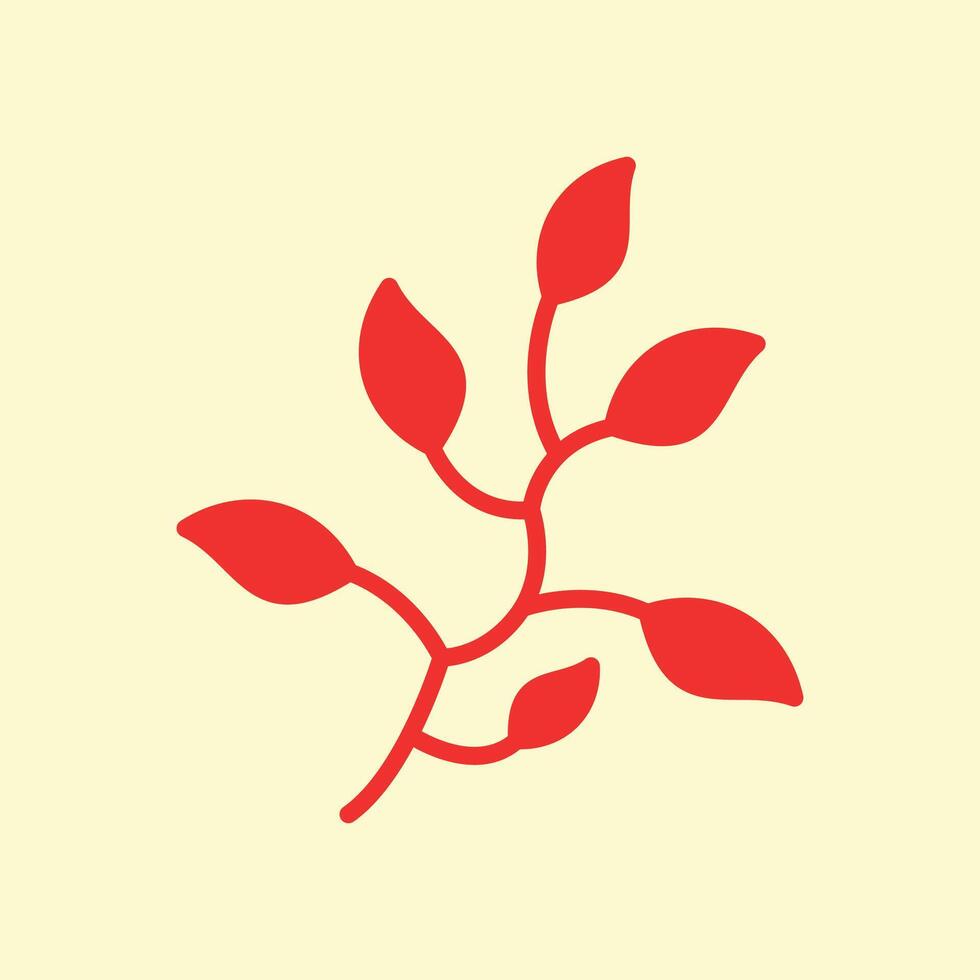 Branch Leaves trendy art beautiful abstract illustration colorful useful design vector