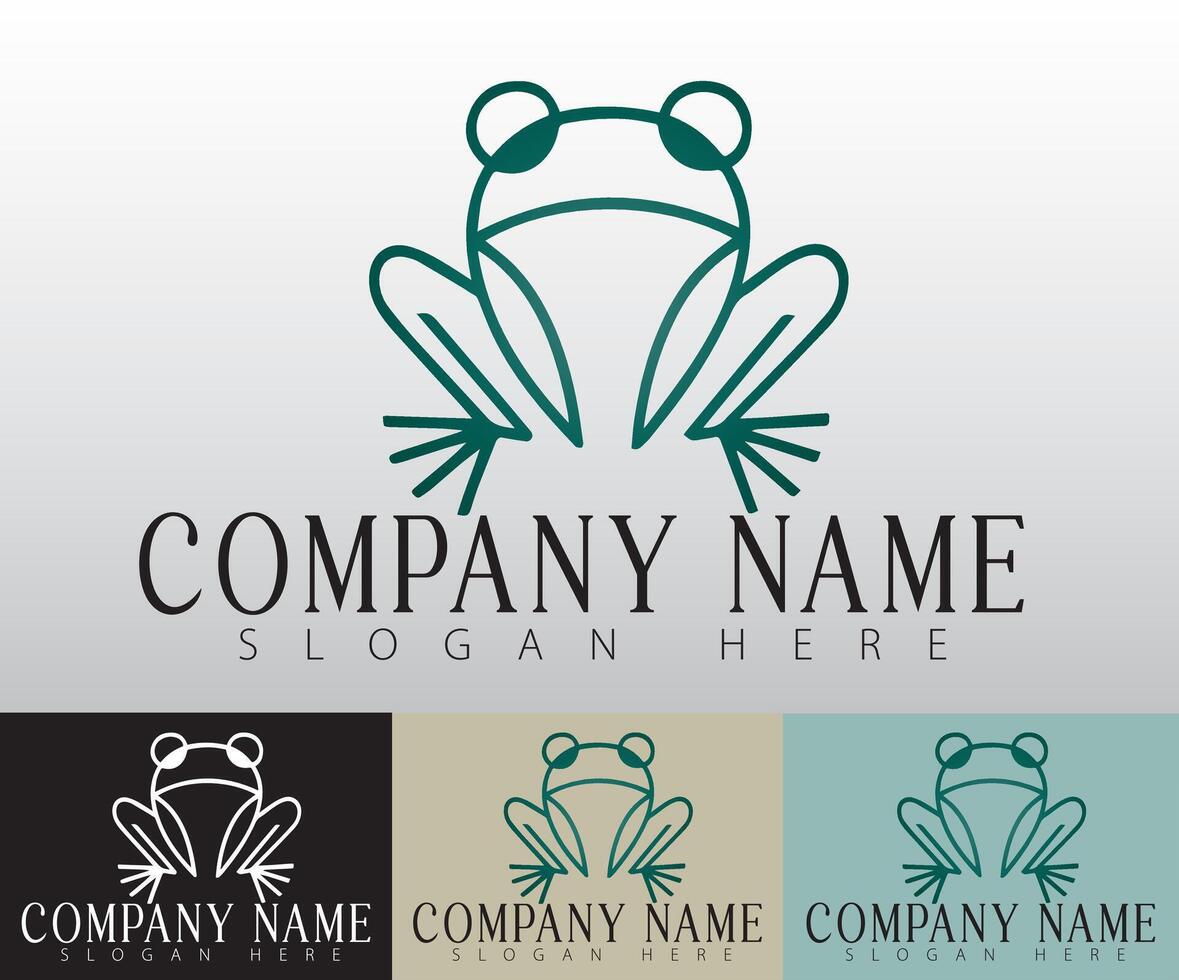 A frog motif that showcases adaptability and making it an ideal choice for brands focused on development. vector