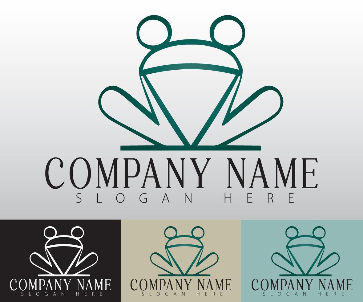 A frog logo that reflect its transformative essence and making it a beacon of progress. vector