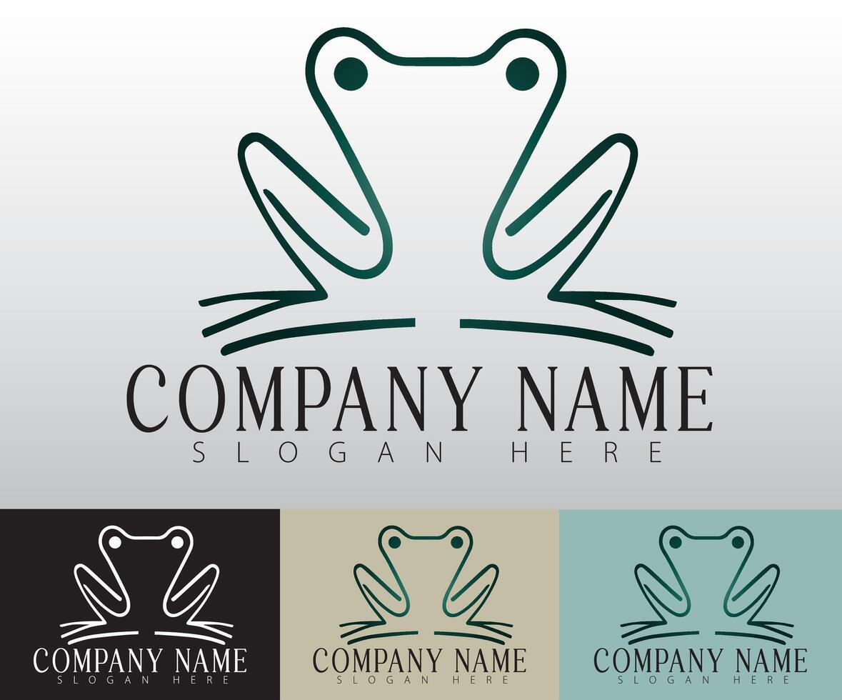 A minimalistic frog design exudes adaptability, making it a strong visual identity for innovative brands. vector