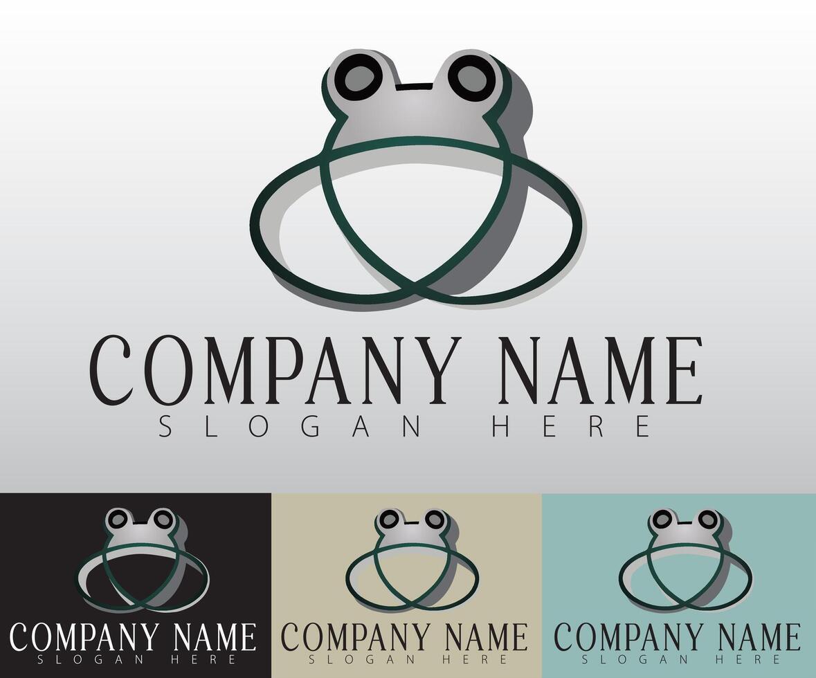 A frog logo in a minimalist form and is a symbol of adaptability making it an ideal representation for progressive brands. vector
