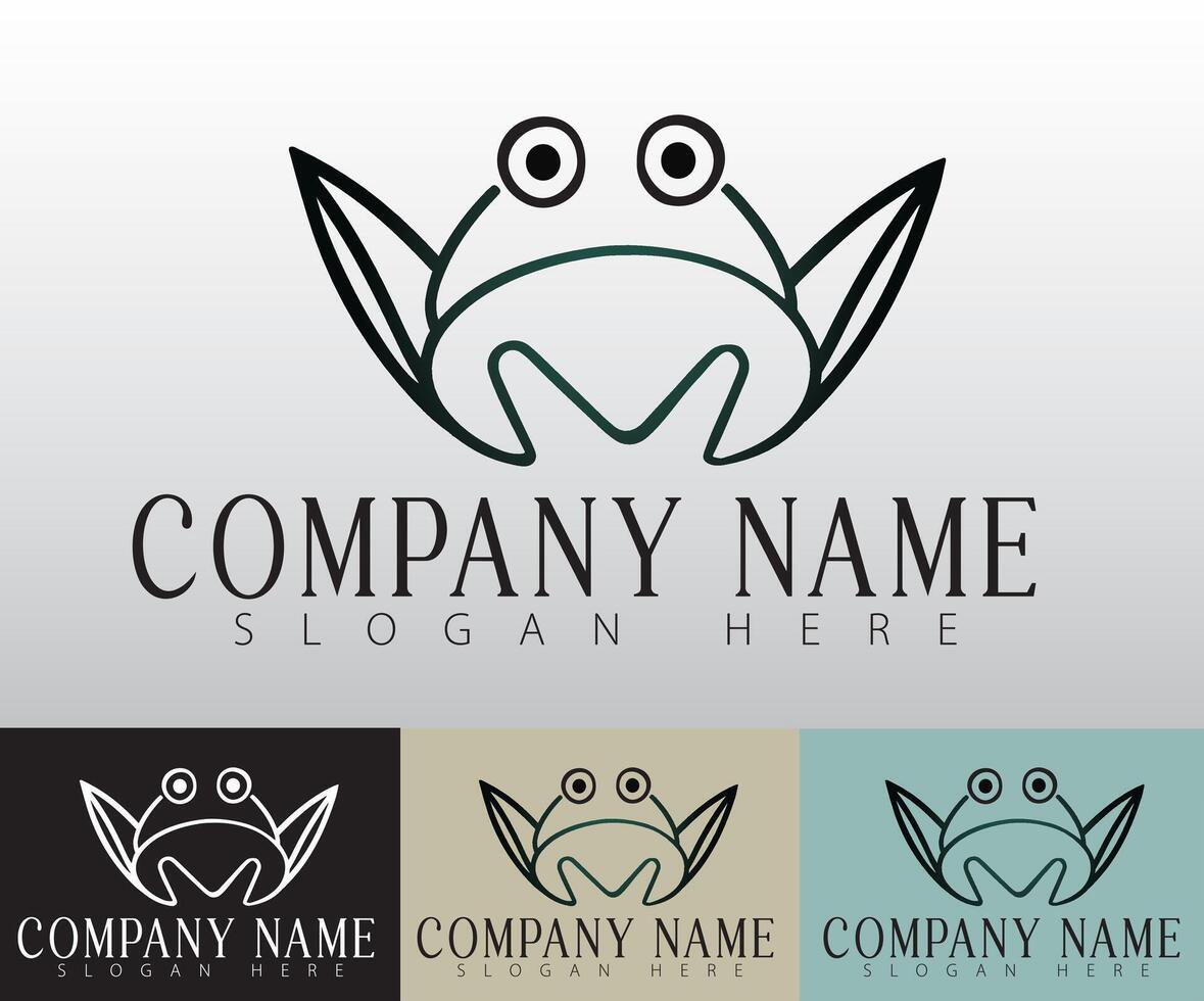 A straightforward frog symbol communicates fluidity and resonating with companies that embrace change. vector