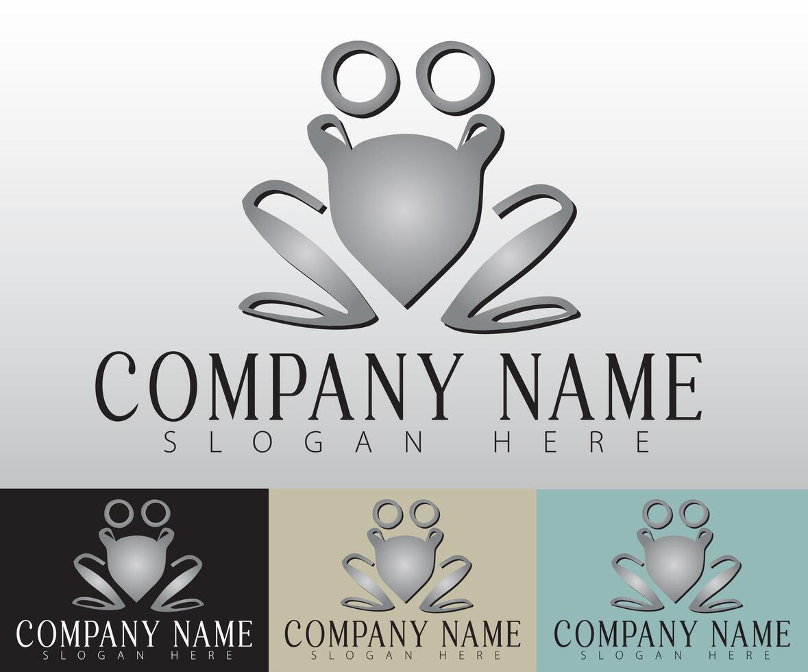 The sleek essence of a frog motif captures resilience and making it an ideal representation of innovation. vector