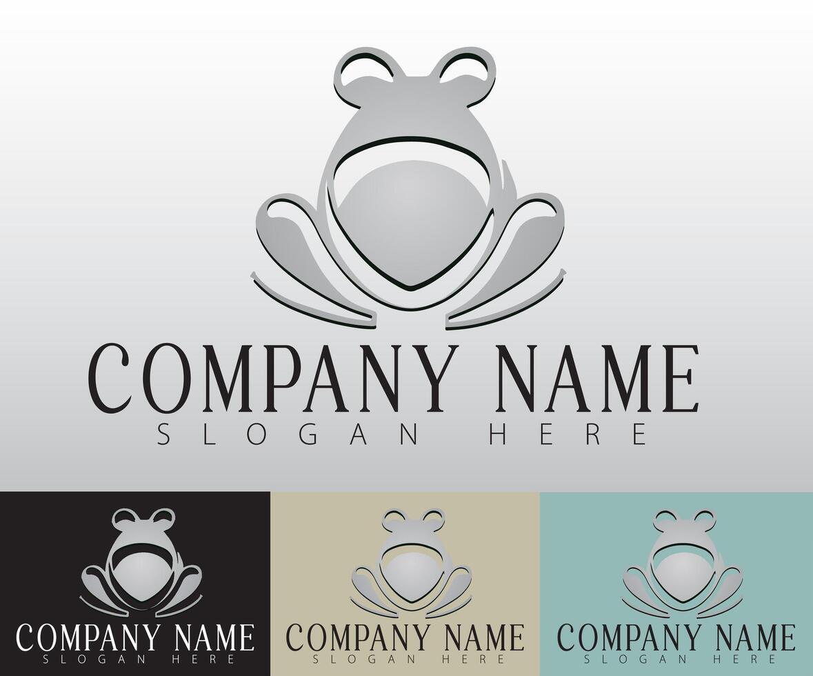 A stylish and simple frog logo is a powerful symbol of adaptability for modern businesses. vector