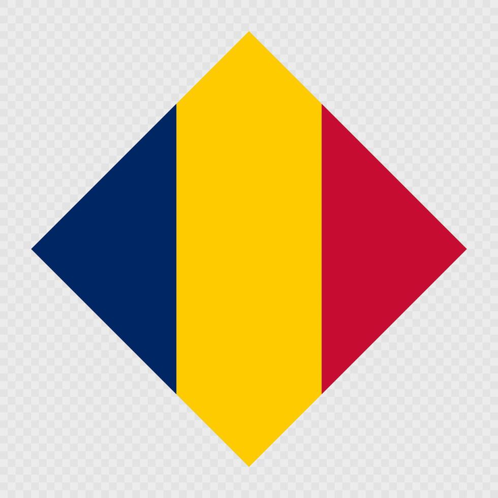 Chad flag, official colors. illustration. vector
