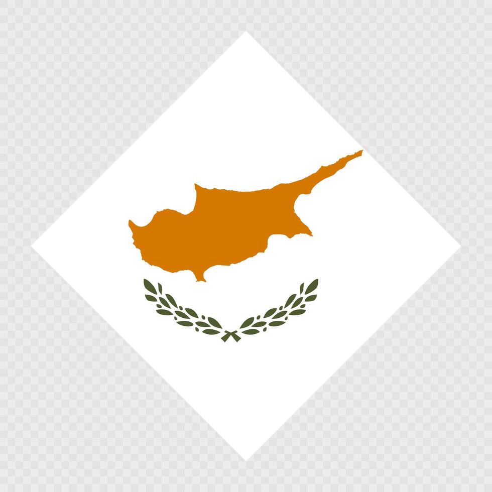 Cyprus rhombus flag. illustration. vector