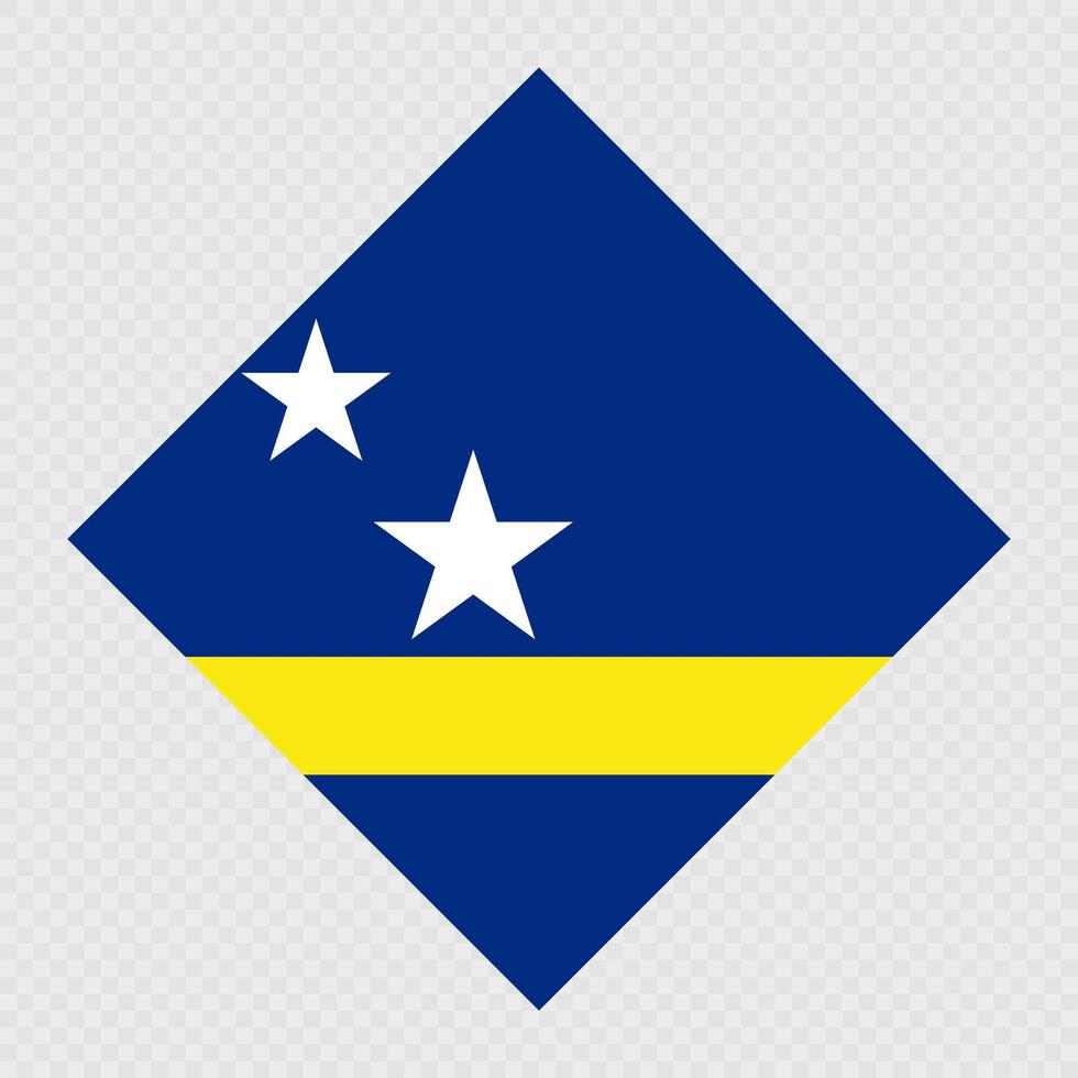 Curacao rhombus flag. illustration. vector