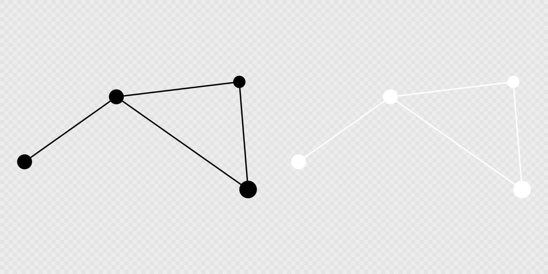 Antlia constellation map set. illustration. vector