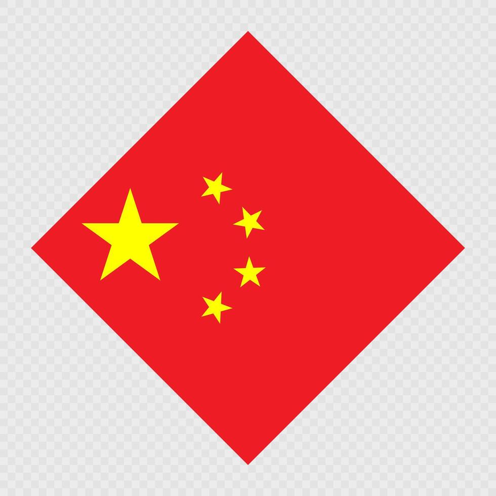 China rhombus flag. illustration. vector