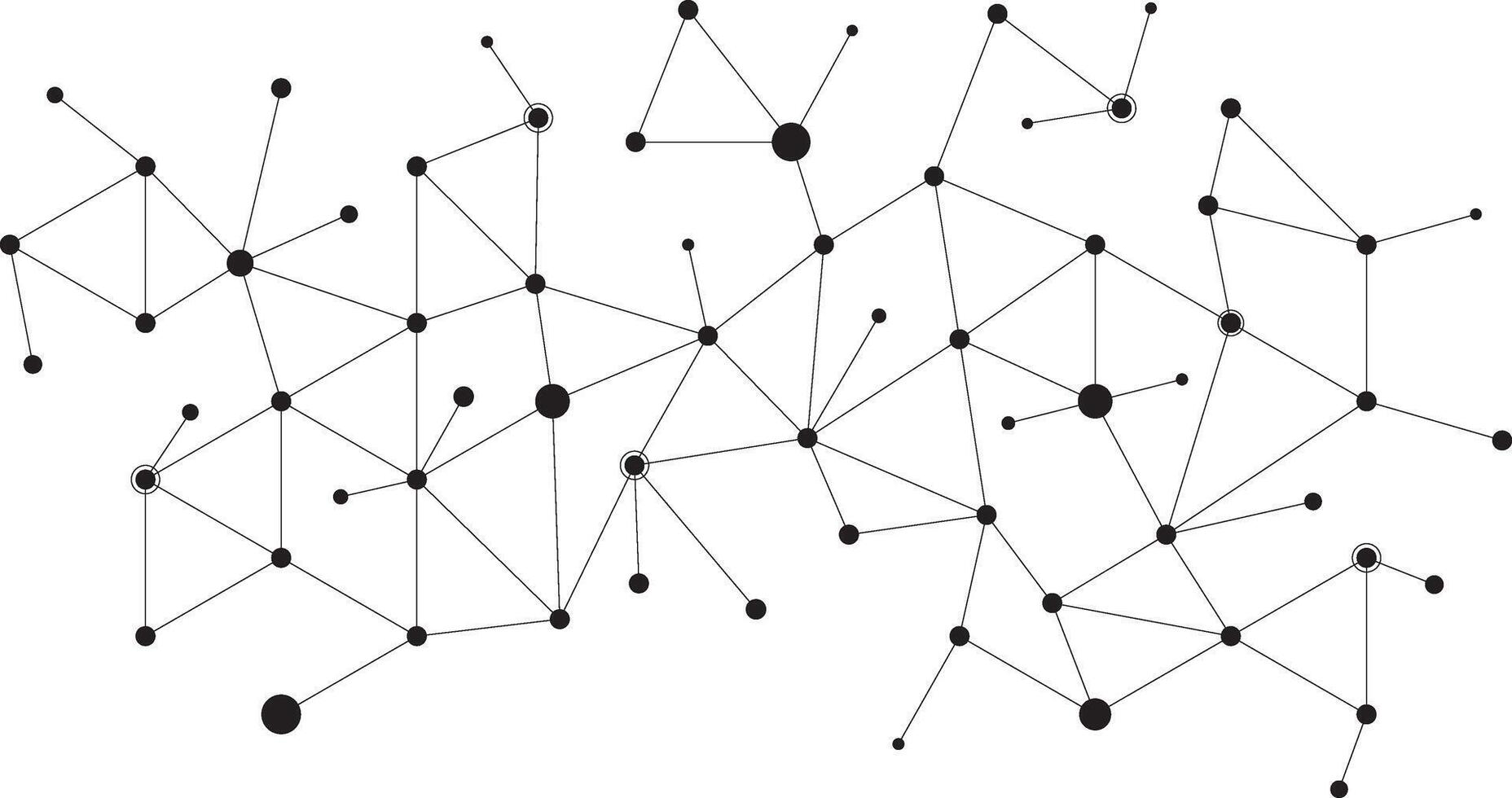 network data lines connection with dots background vector