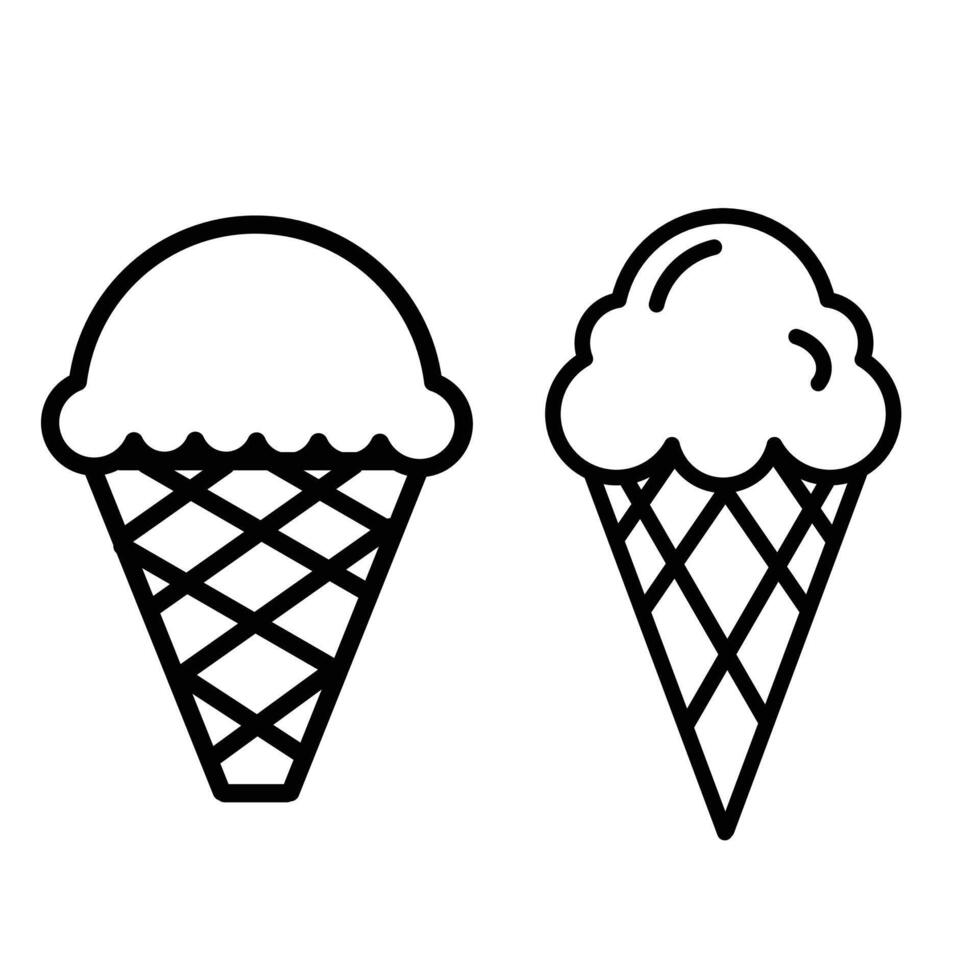 Download Editable Ice Cream Line Art, Icons And Graphics. vector