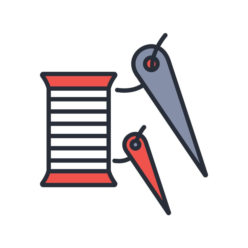 sewing icon. .Editable stroke.linear style sign for use web vector