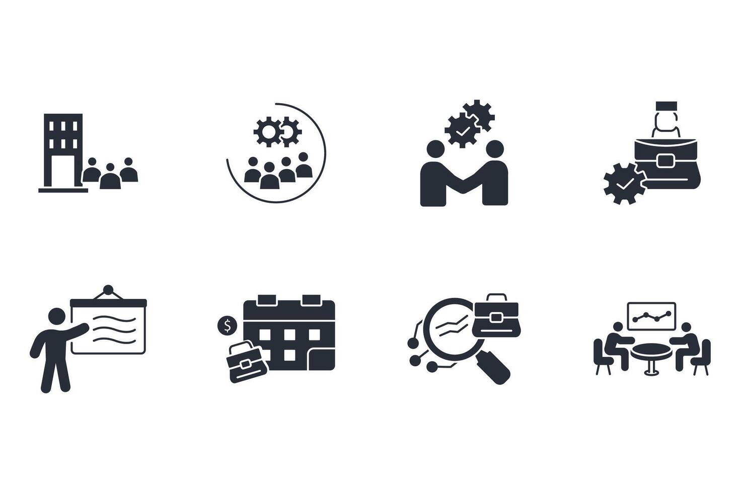 Work icon set..Editable stroke.linear style sign for use web vector