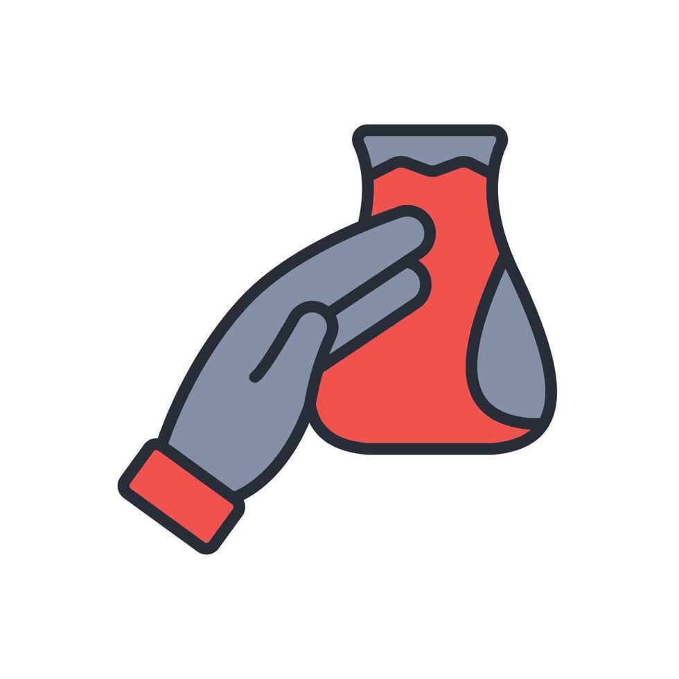 pottery icon. .Editable stroke.linear style vector