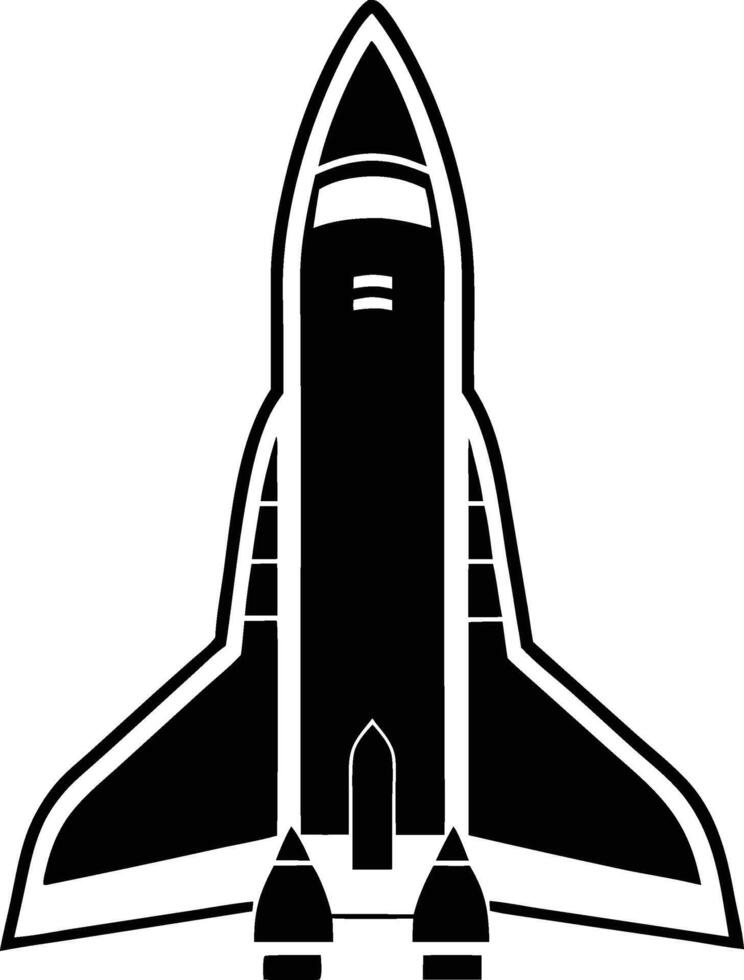 Space Shuttle Silhouette Illustration Iconic Spacecraft Design vector