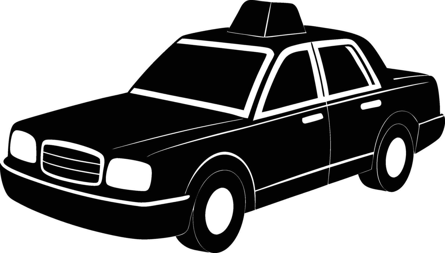 Taxi silhouette illustration vector