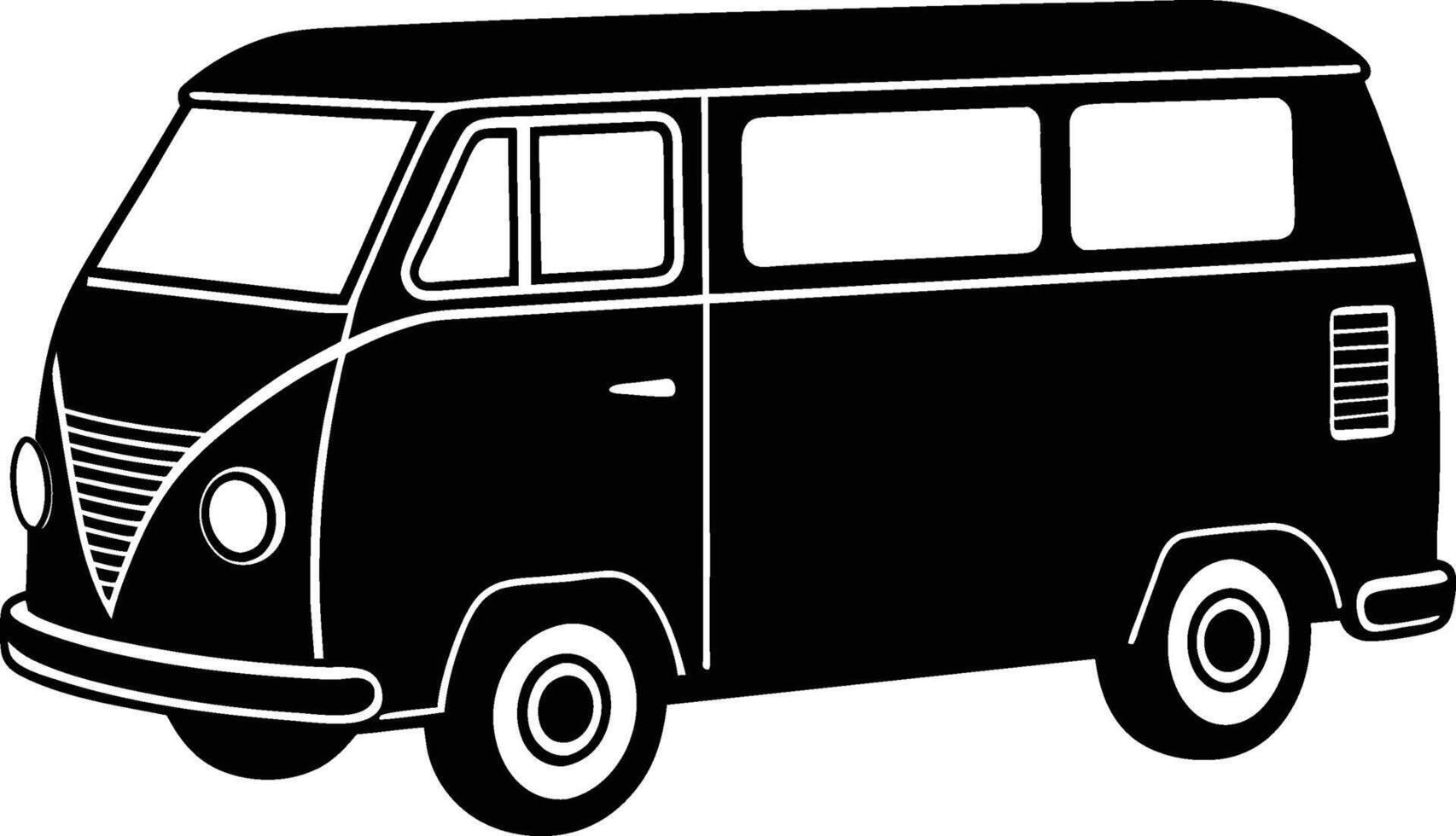 Van silhouette illustration. vector
