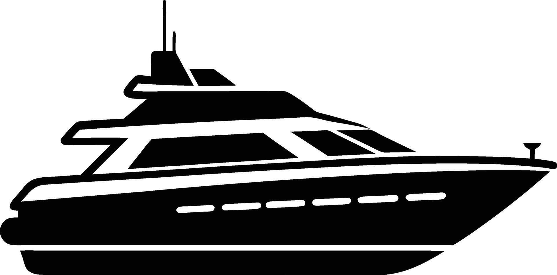 Luxury Yacht Silhouette for Marine Concepts vector
