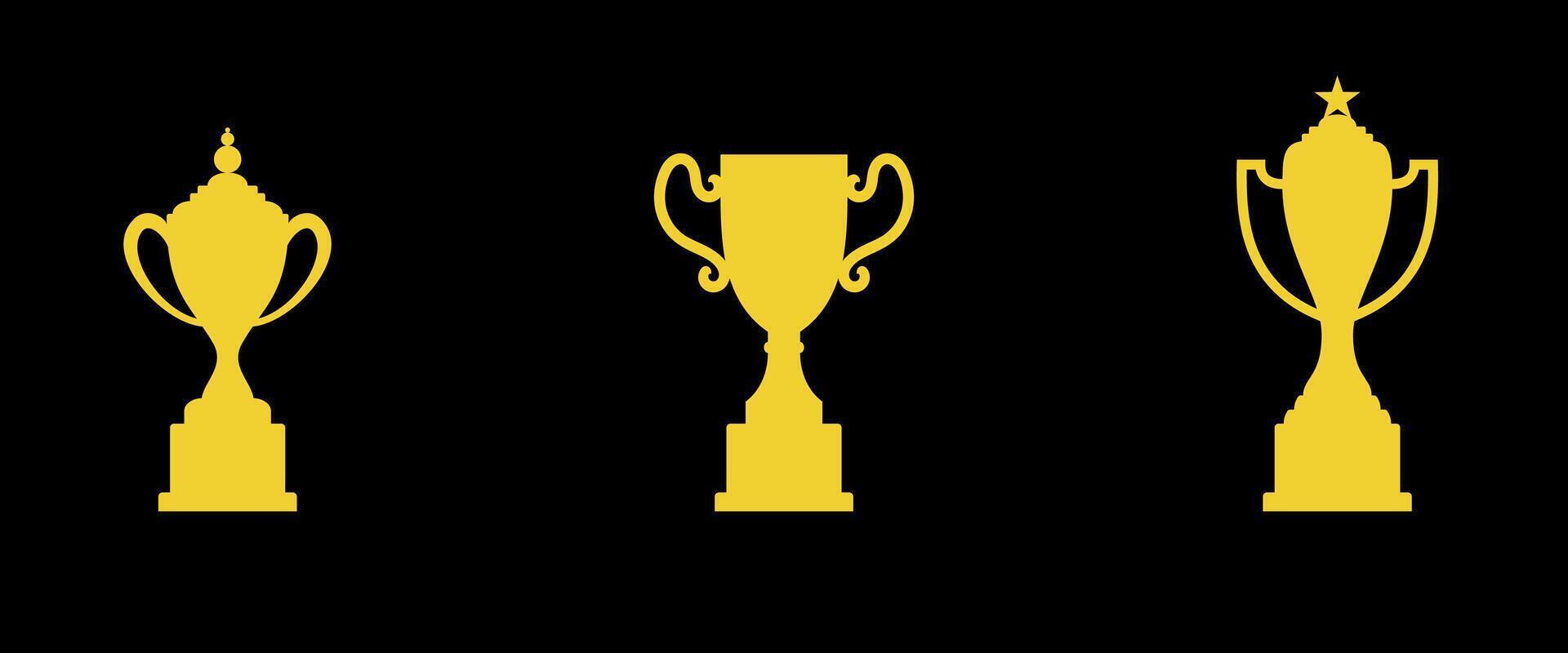 Simple Cup And Trophy Design, Icon And Symbol vector