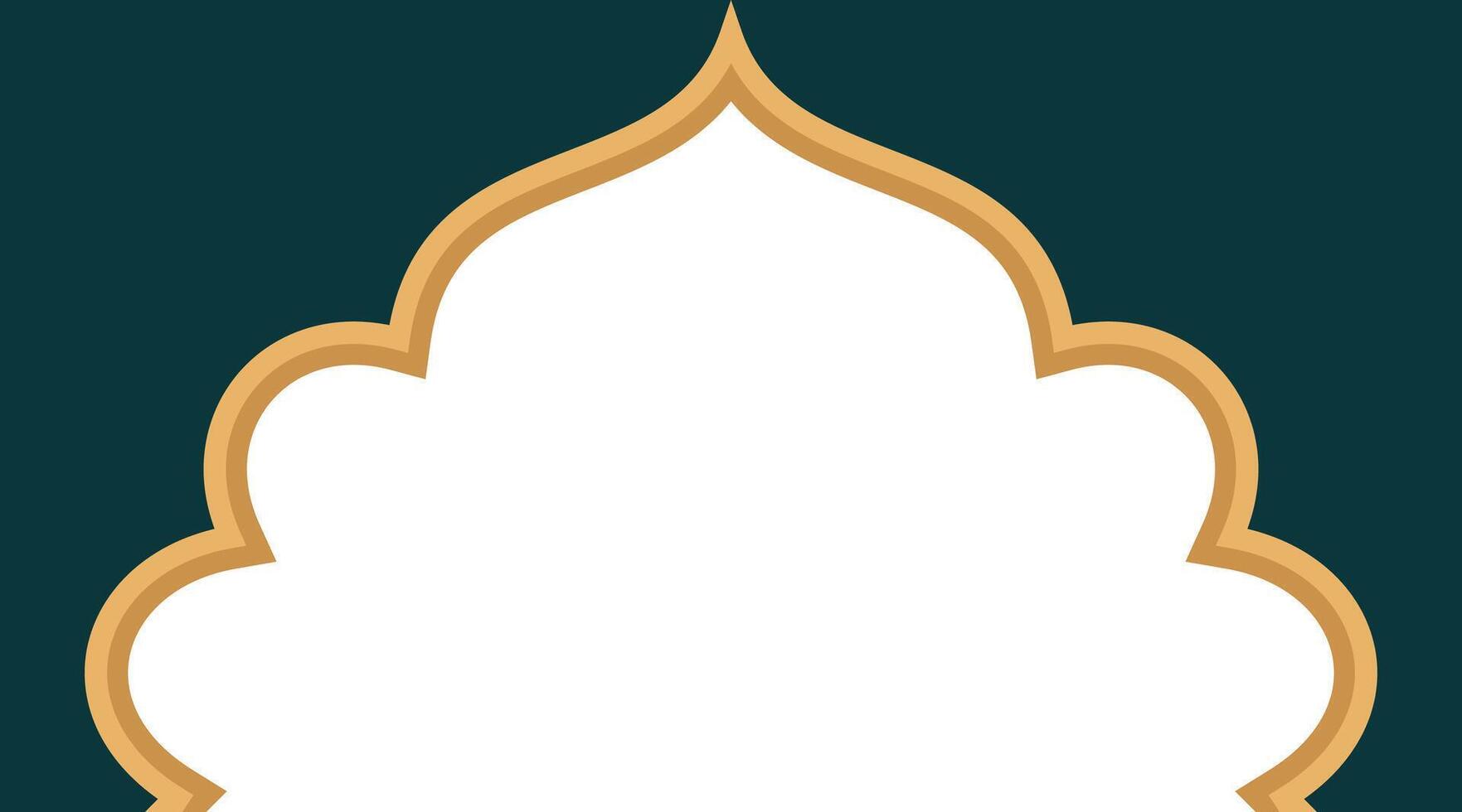 Elegant Islamic Design with Gold and Green Ramadan Theme vector