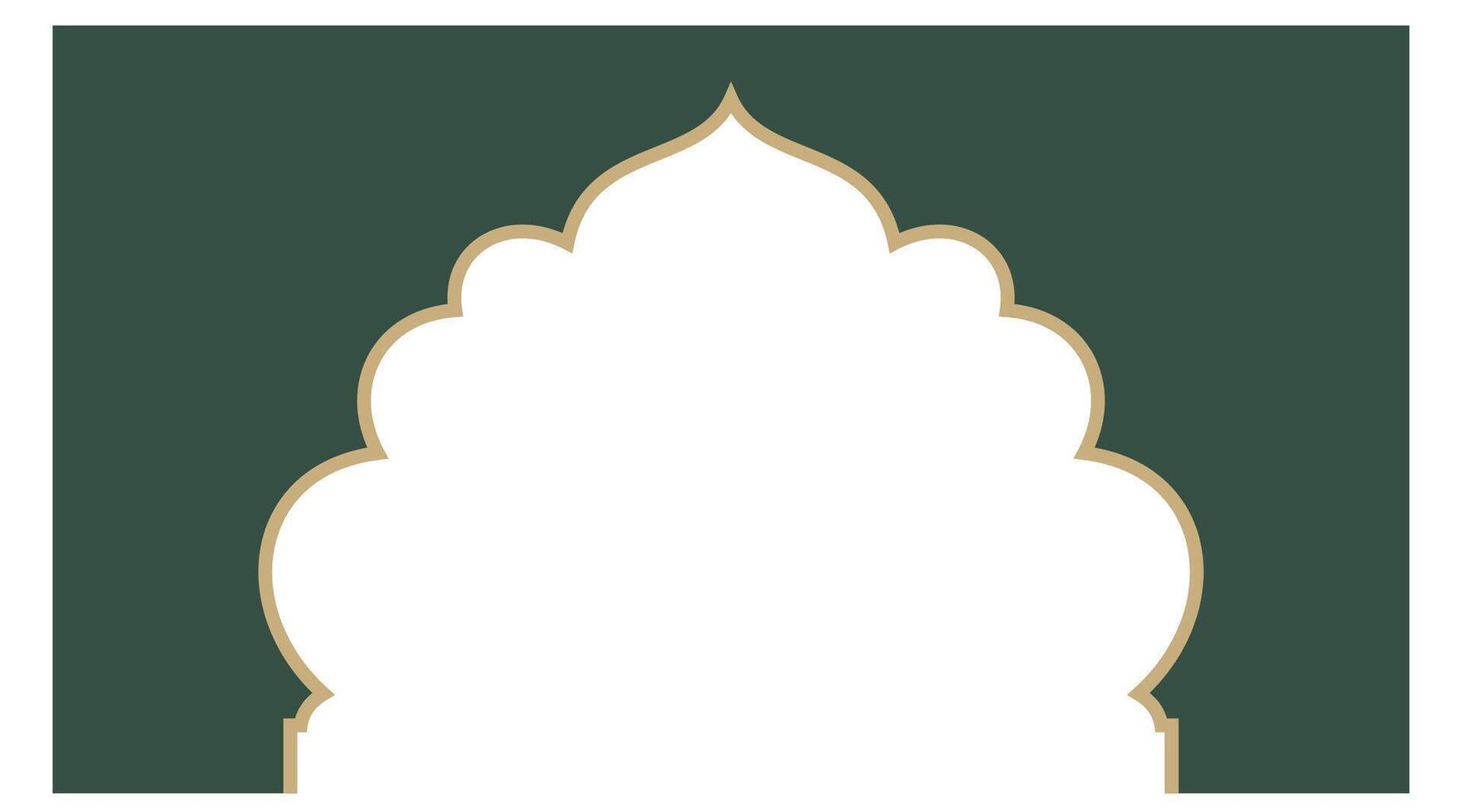 Ramadan Kareem Greeting Card Template with Islamic Ornaments vector