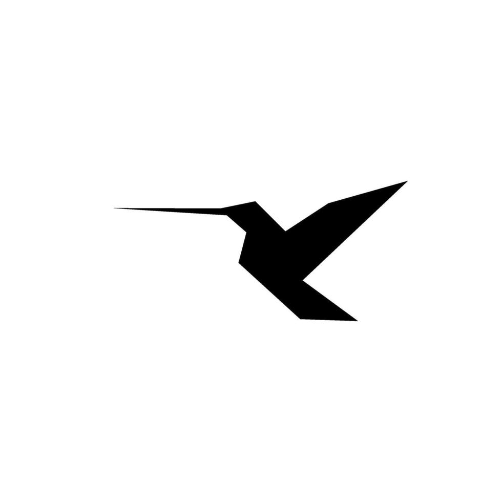 Deformation of the Flying Hummingbird Silhouette, Flat Style, can use for Art Illustration, Website, Logo Gram, Pictogram, Apps, or Graphic Design Element. Flat and Editable. vector