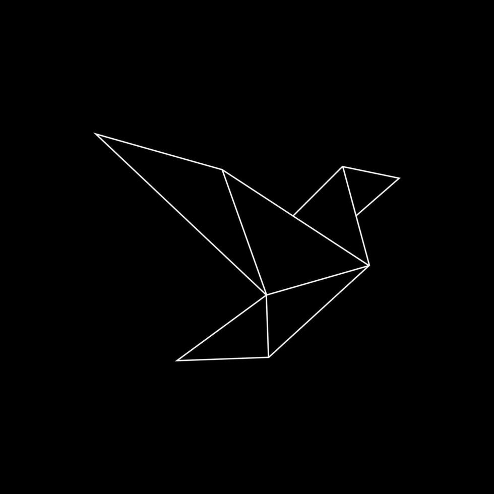 Flying Bird Polygonal Lines, can use for Logo, Pictogram, Aves Figure, Website, Apps, or Graphic Design Element. vector