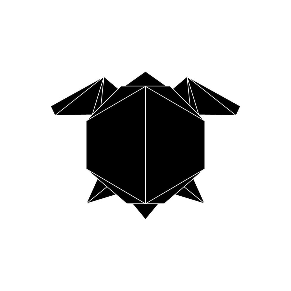 Turtles Shape Inspired by Origami Form, can use for Logo, Pictogram, Endangered Animals Figure, Website, Apps, or Graphic Design Element. vector