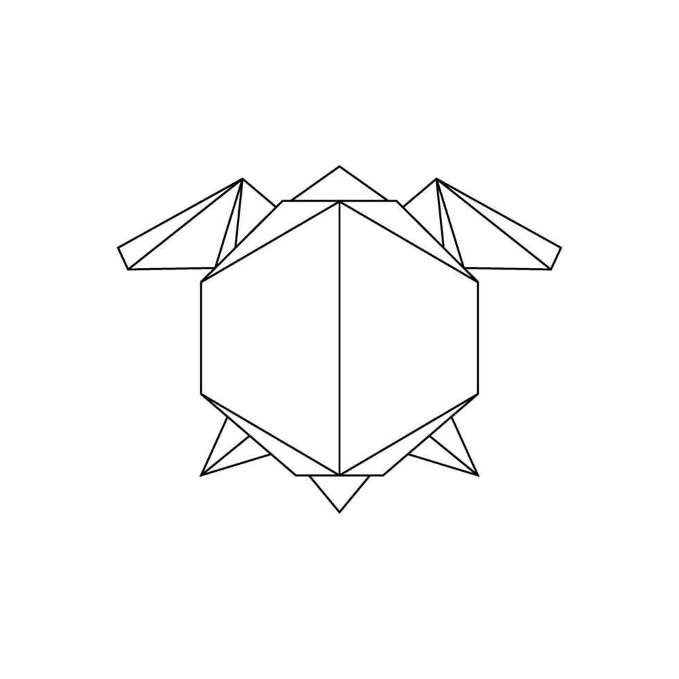Turtles Polygonal Lines, can use for Logo, Pictogram, Endangered Animals Figure, Website, Apps, or Graphic Design Element. BW and Editable. vector