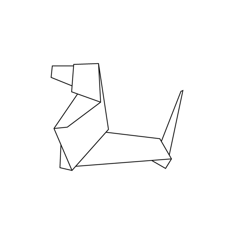 Dog Polygonal Lines, can use for Logo, Pictogram, Animal Figure, Website, Apps, or Graphic Design Element. Simple and Memorable. vector