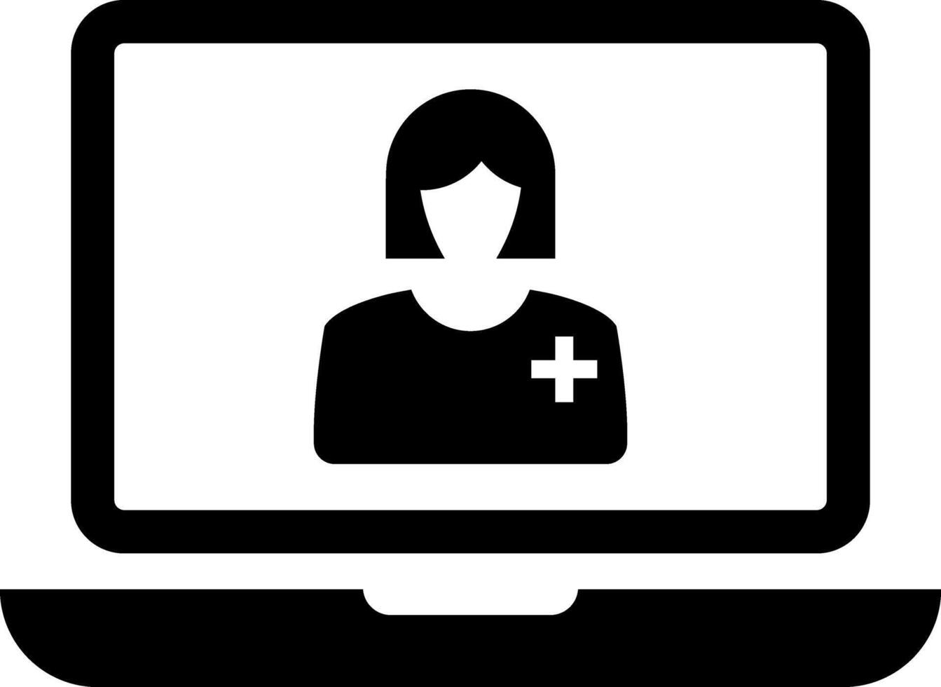 Online healthcare icon vector