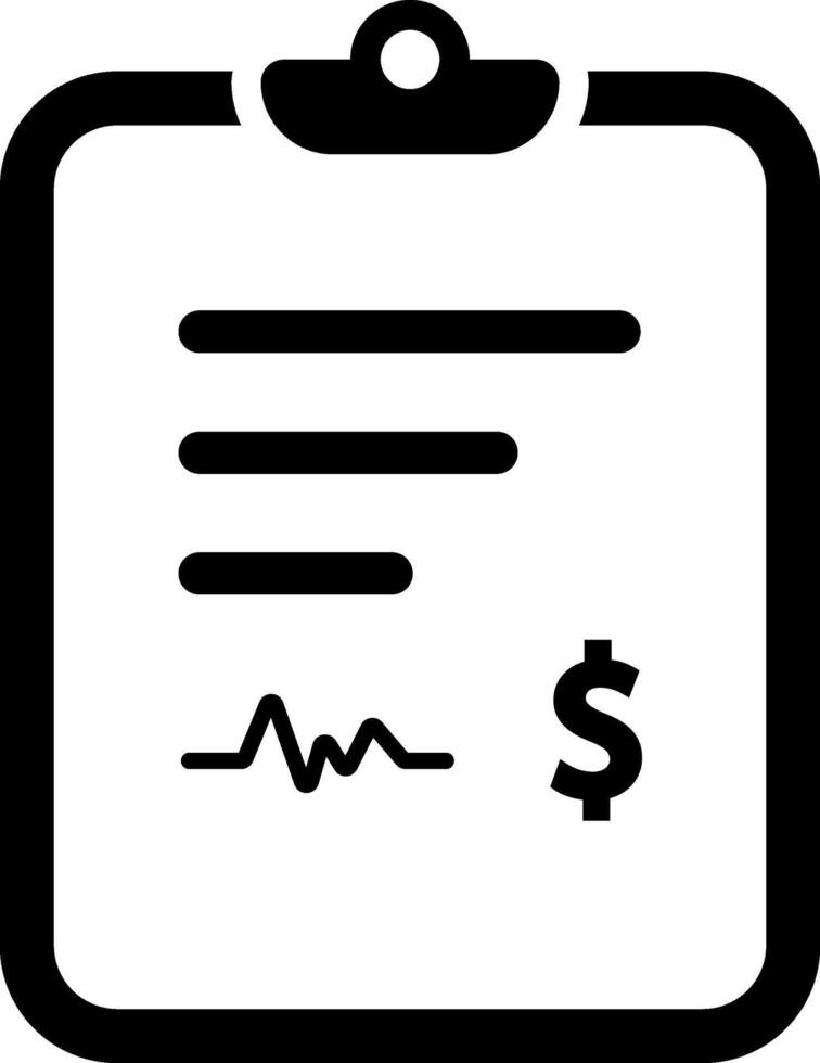 Medical receipt icon vector