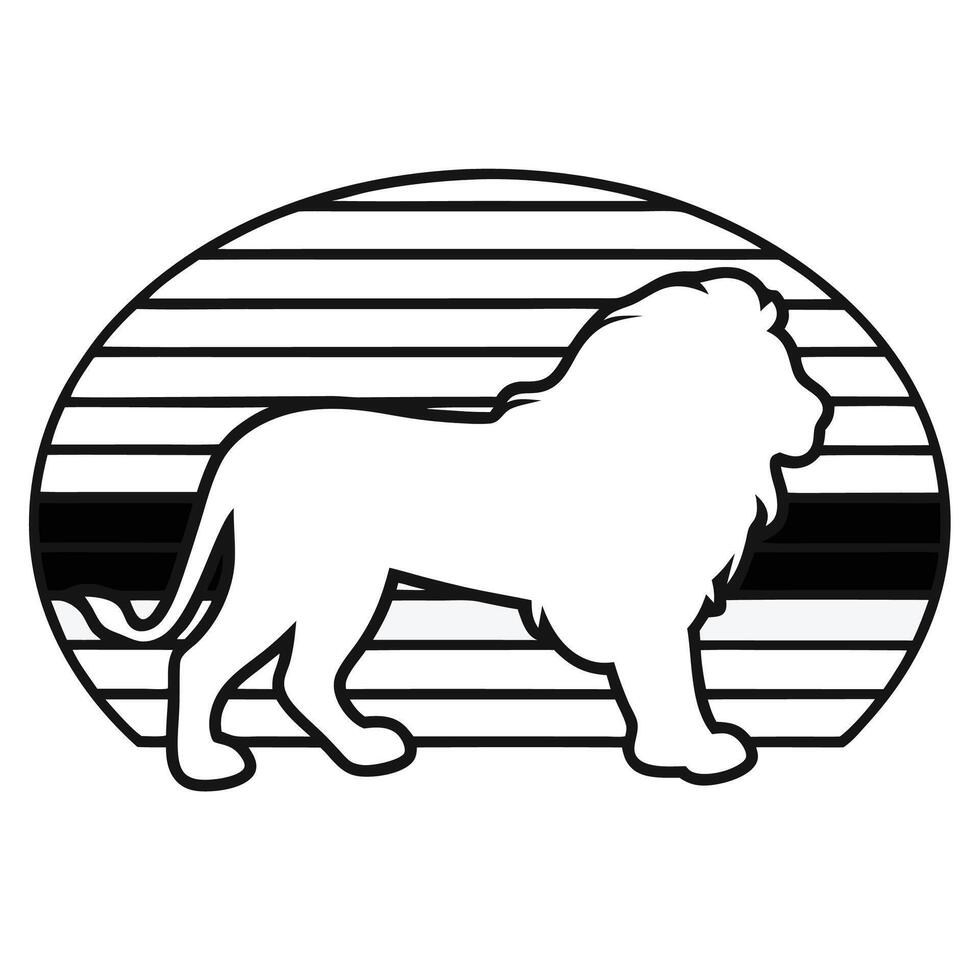 Lion silhouette for logo design vector