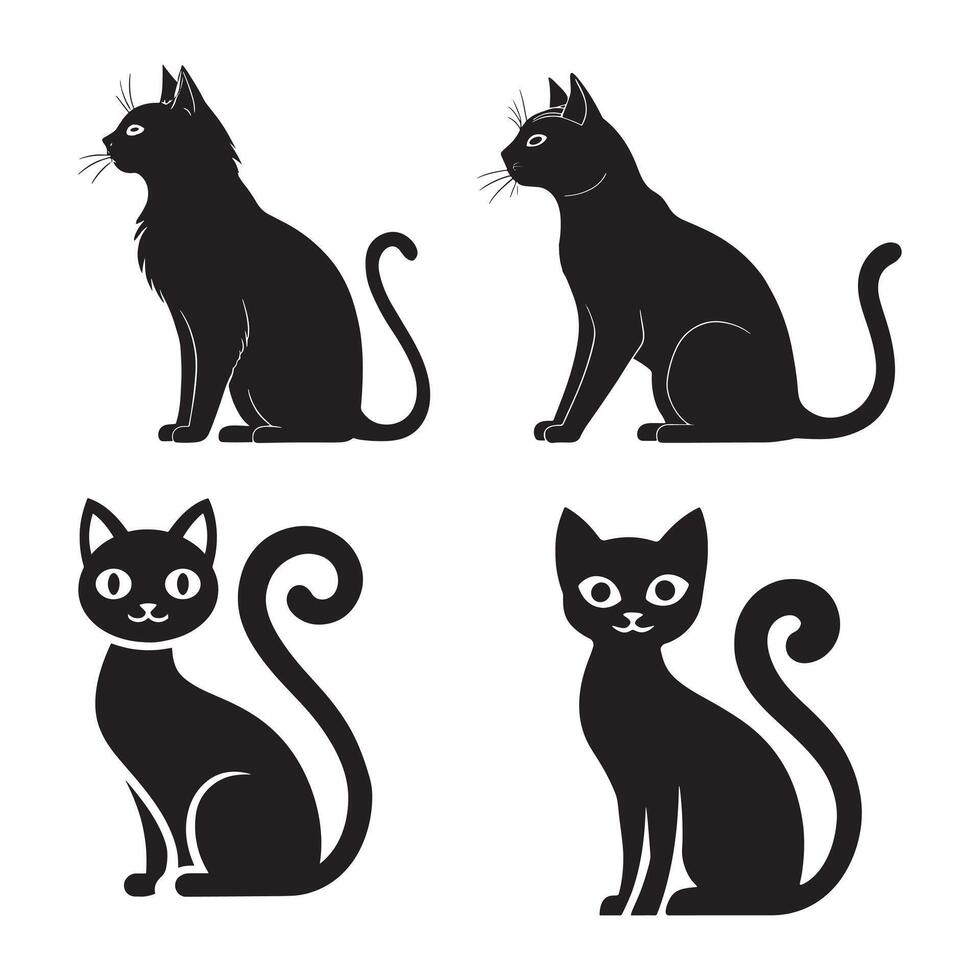 Cats body language vector