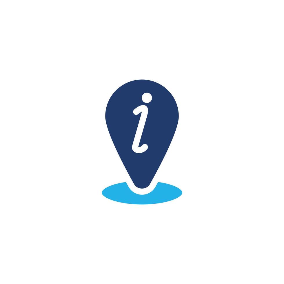 map pointer for information colored icon design good for web or mobile app vector