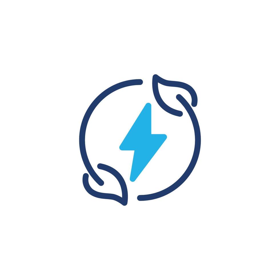 grenn energy metaphore colored icon design good for web or mobile app vector