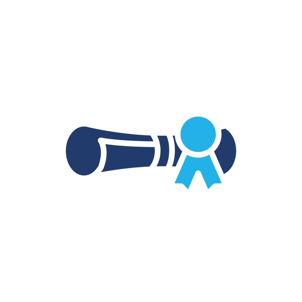 diploma certificate colored icon design good for web or mobile app vector