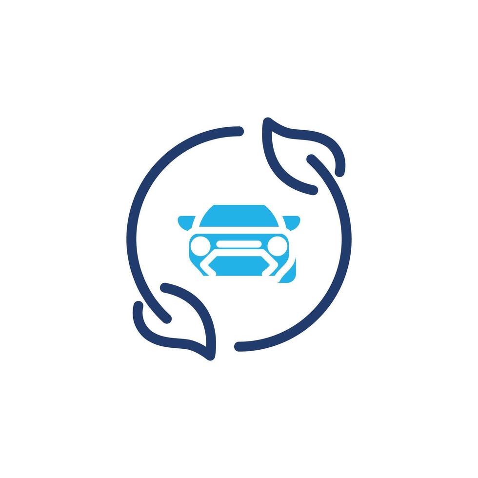 eco car colored icon design good for web or mobile app vector