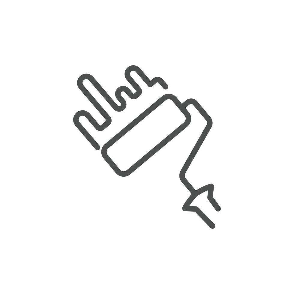 Paint roller and paint node thin outline icon design good for web or mobile app vector