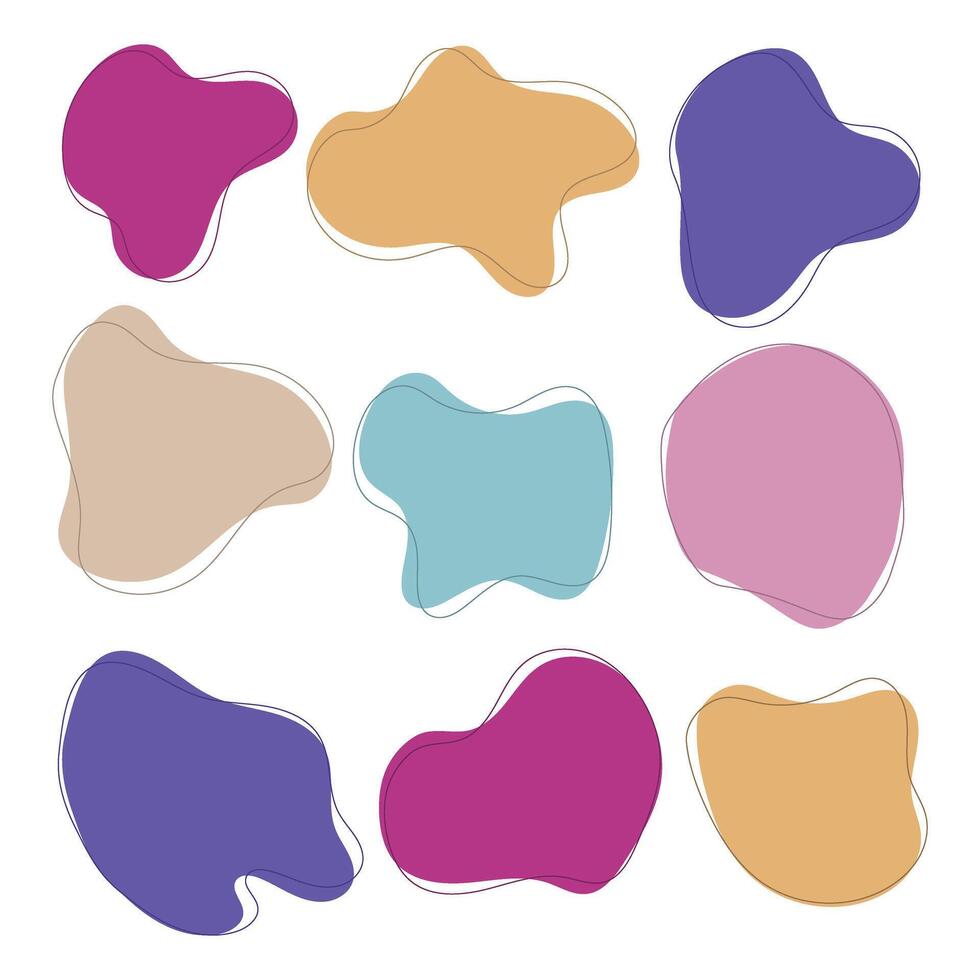 Abstract fluid organic shape design collection vector