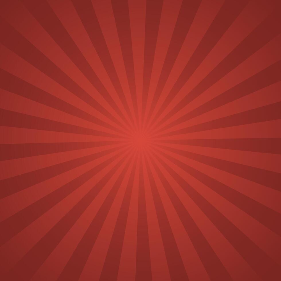 red vintage sunburst pattern background vector