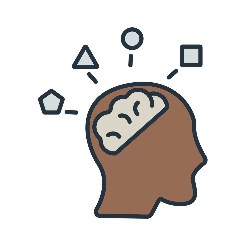 critical thinking icon vector