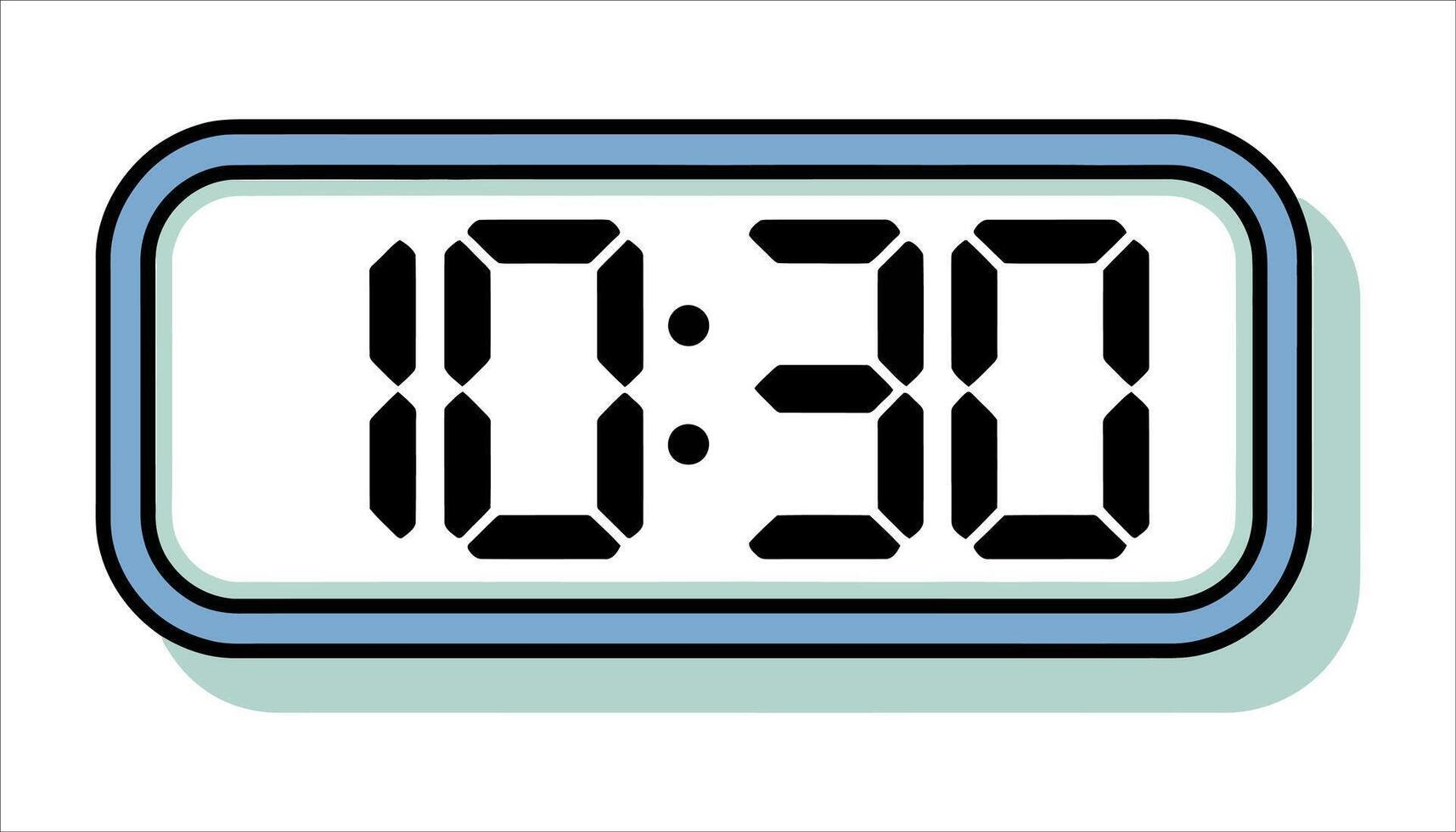 Minimalist Digital Alarm Clock Symbol vector