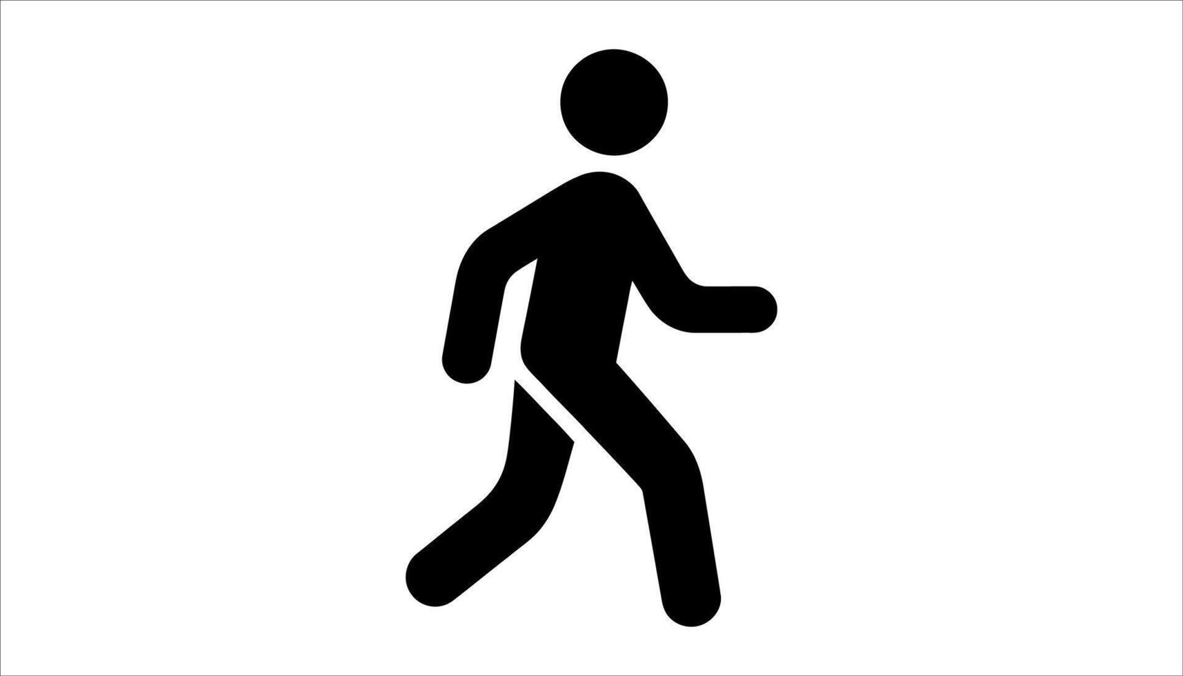 Walk silhouette icon vector