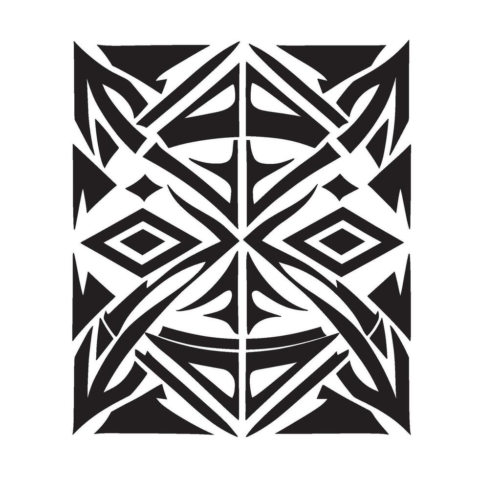 A tribal design in black and white vector