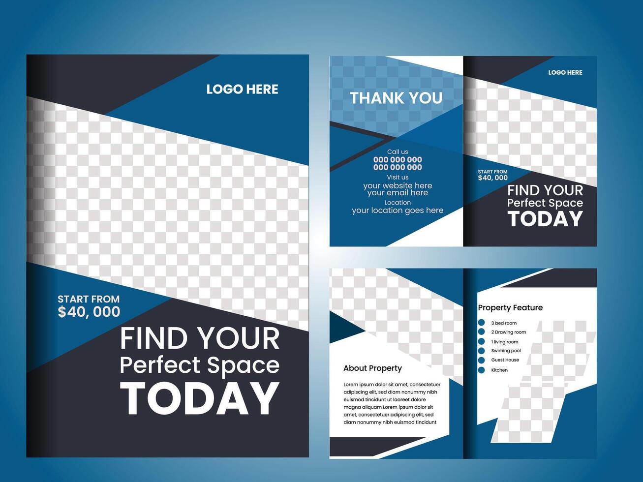 Bi-Fold Brochure Design vector